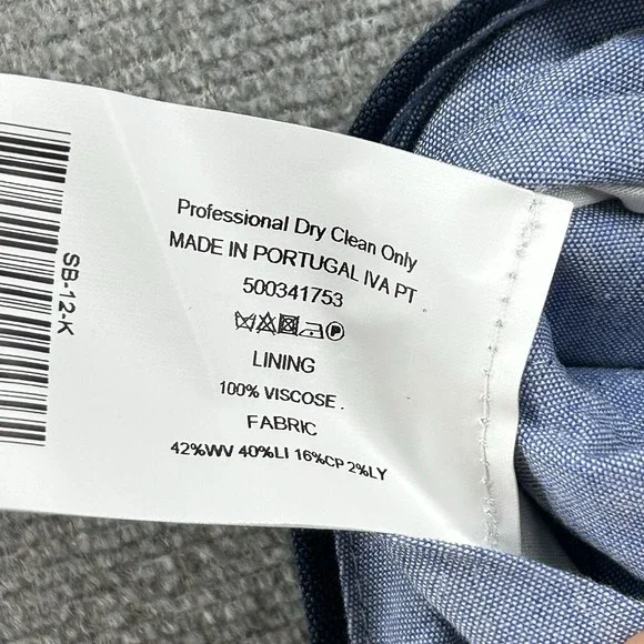 Taylor Stitch Dress Pants Men Size 30x32 Blue Virgin Wool Linen Blend